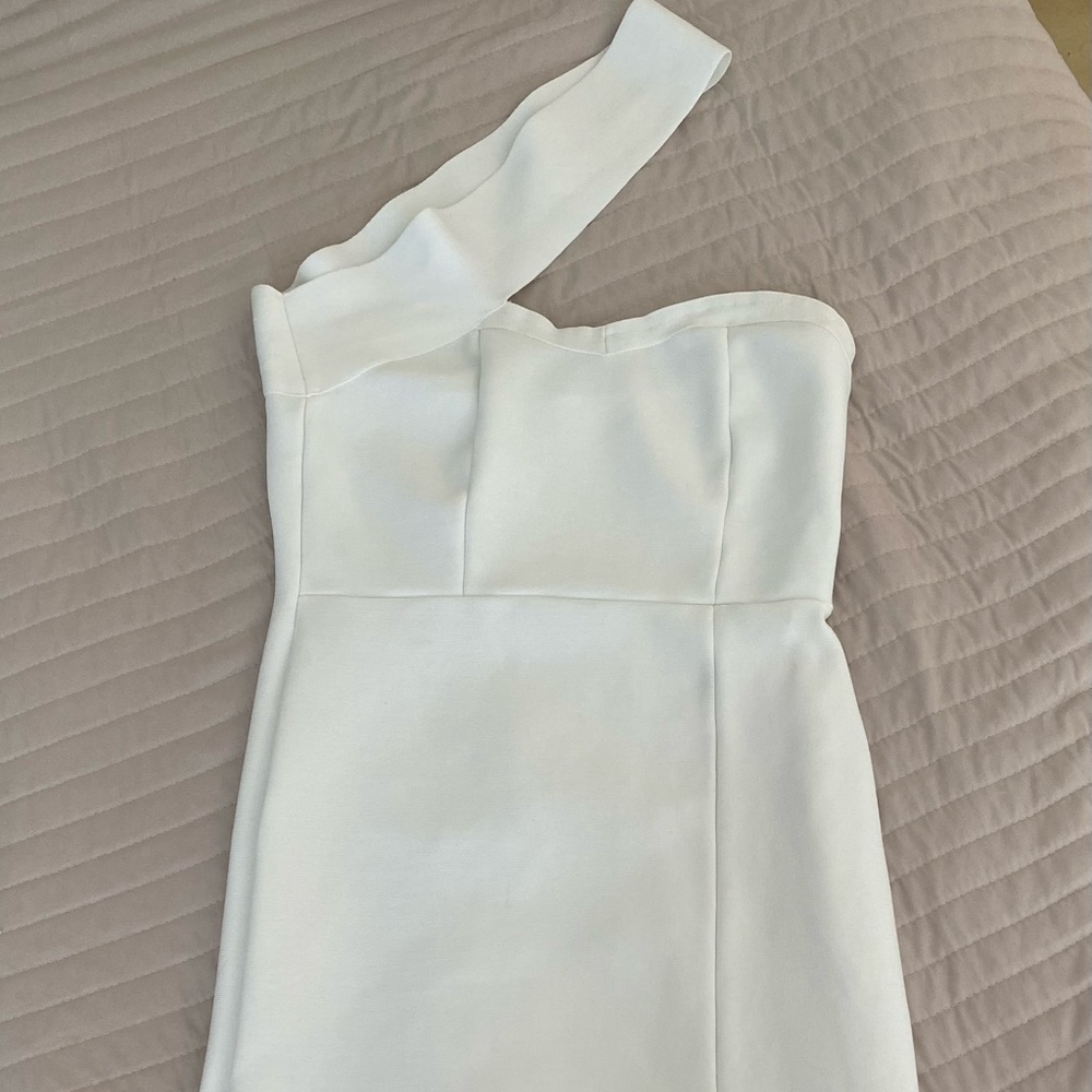 White classic dress. Worn one time! Like new